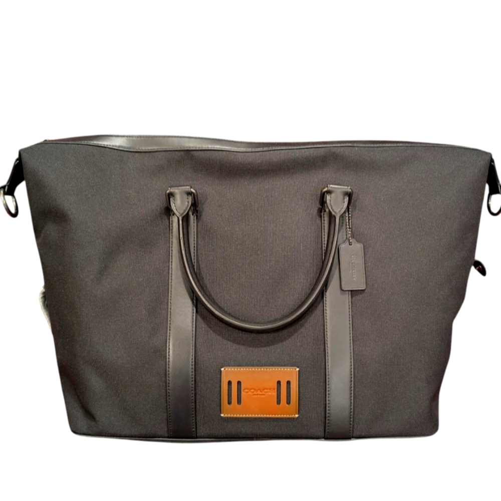 Coach Black Duffle Weekend Voyager Bag New